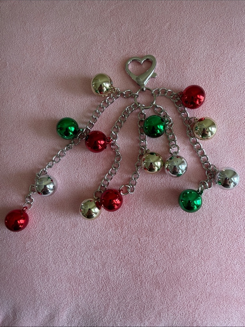 HAND CRAFTED CHRISTMAS ORNAMENT BAG CHARM Festive Holiday Purse Clip Key Ring - Picture 7 of 8
